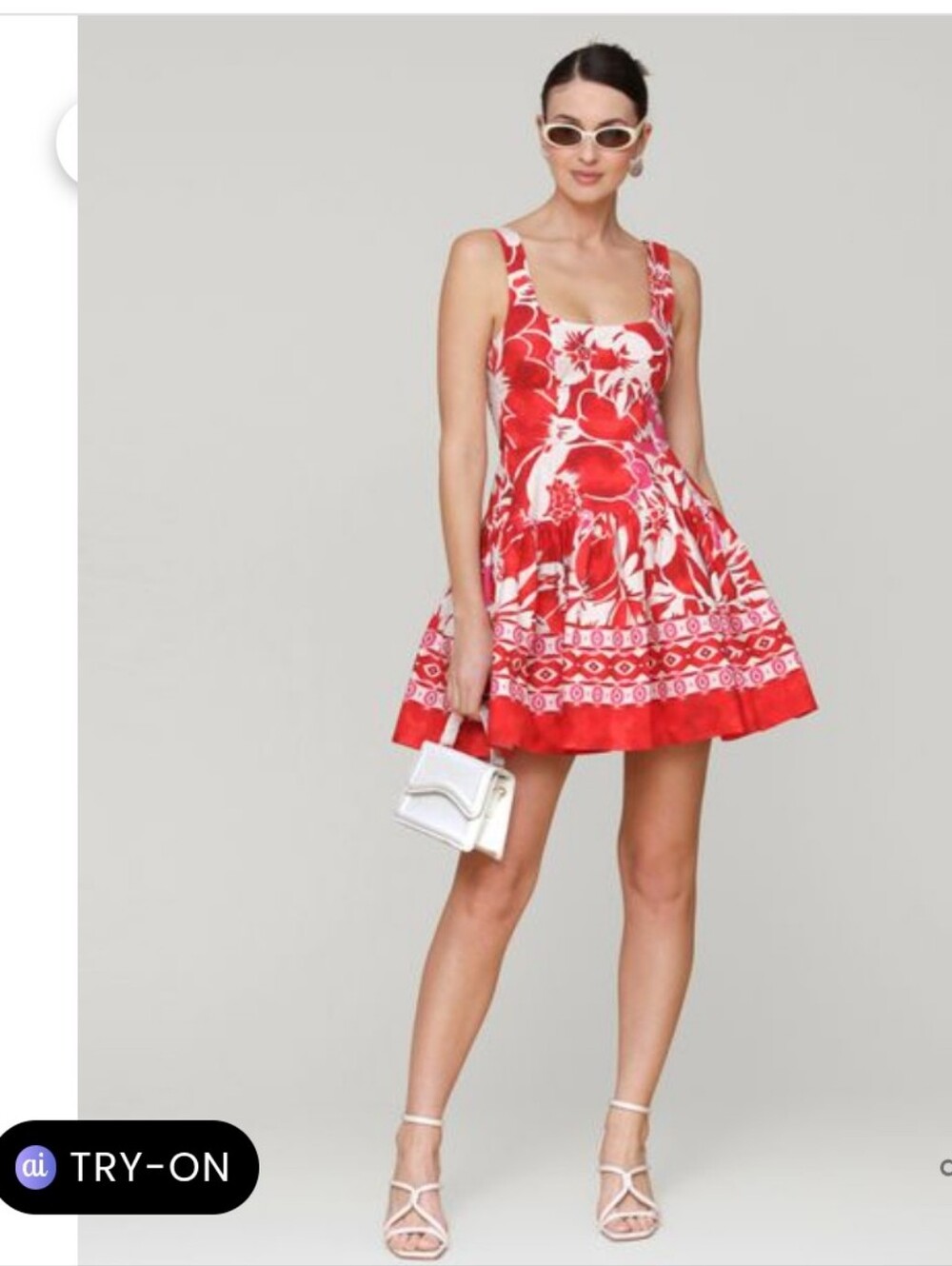 Avec Les Filles Women's Printed Bustier Mini Dress